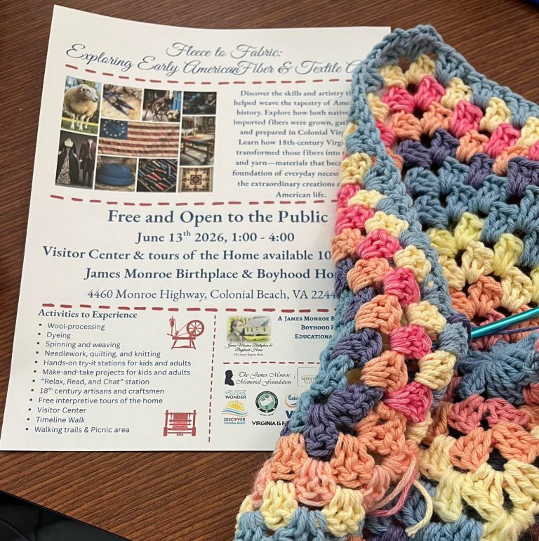 James Monroe Birthplace and Boyhood Home – Fleece to Fabric Event